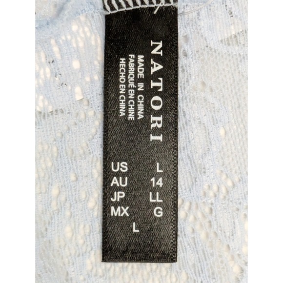 Natori 775314 Heavenly‎ Lace Boyshort Panty Underwear Large Light Blue NWT $32 - Picture 6 of 7